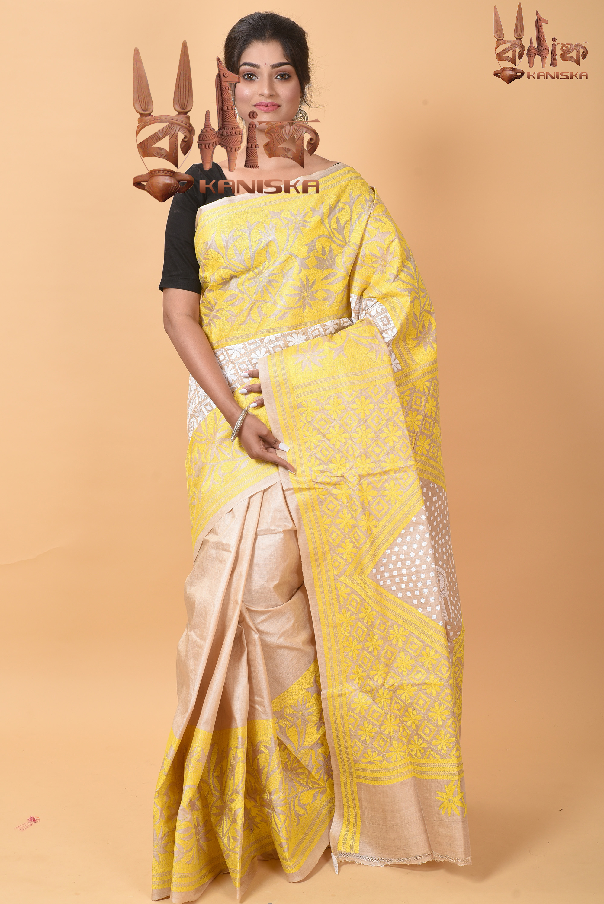 Tasar Kantha stitch Product Image