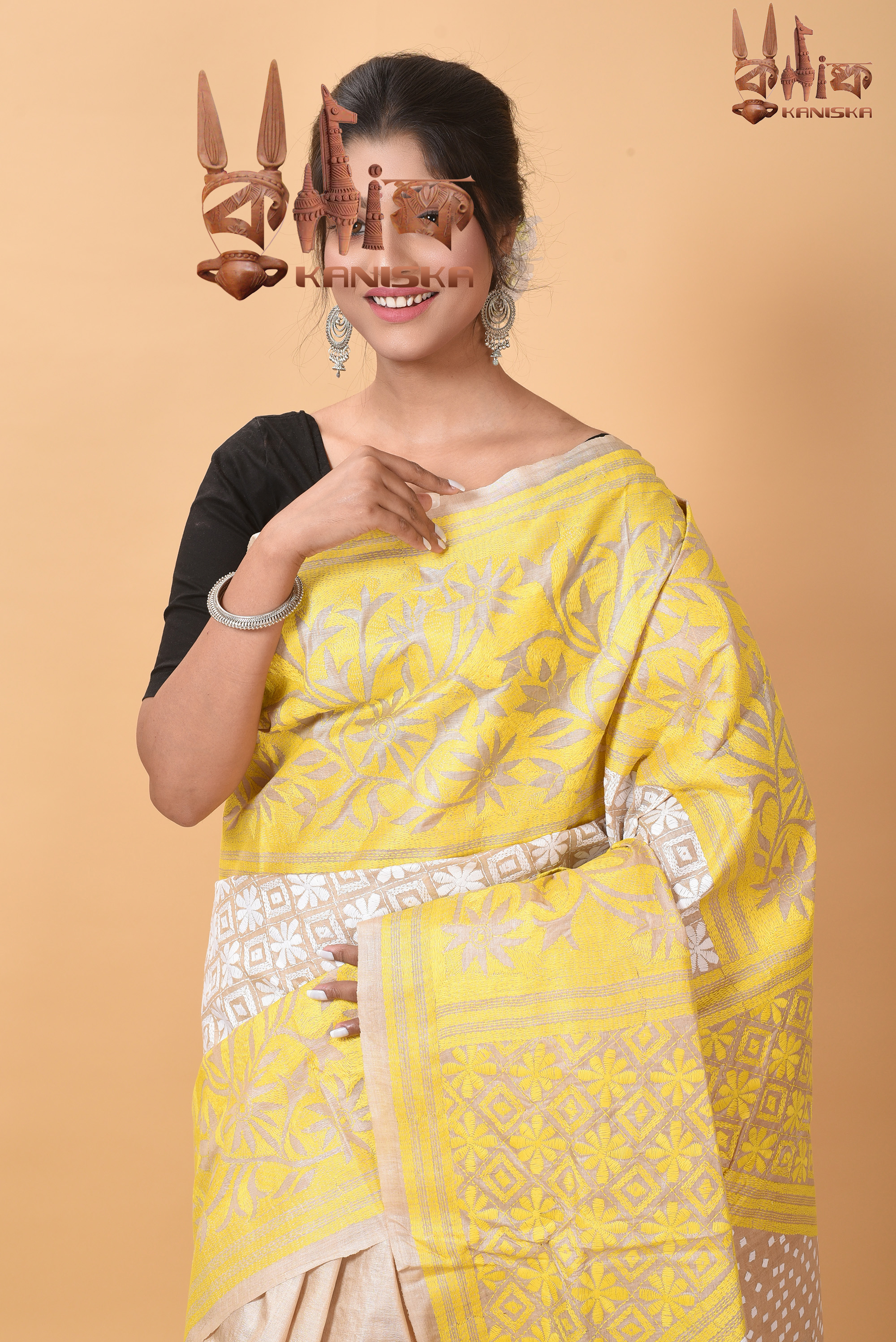 Tasar Kantha stitch Product Image