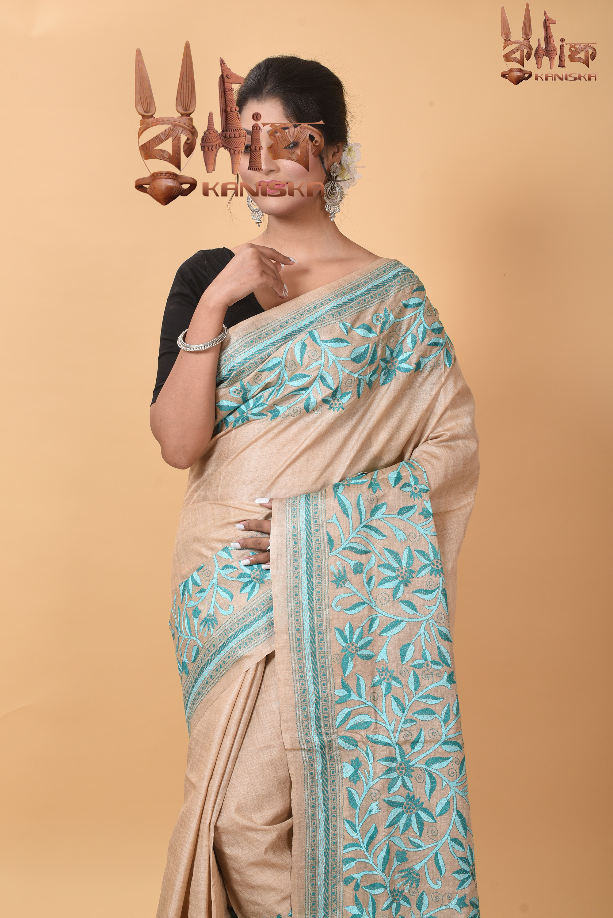 Tasar Kantha stitch Product Image