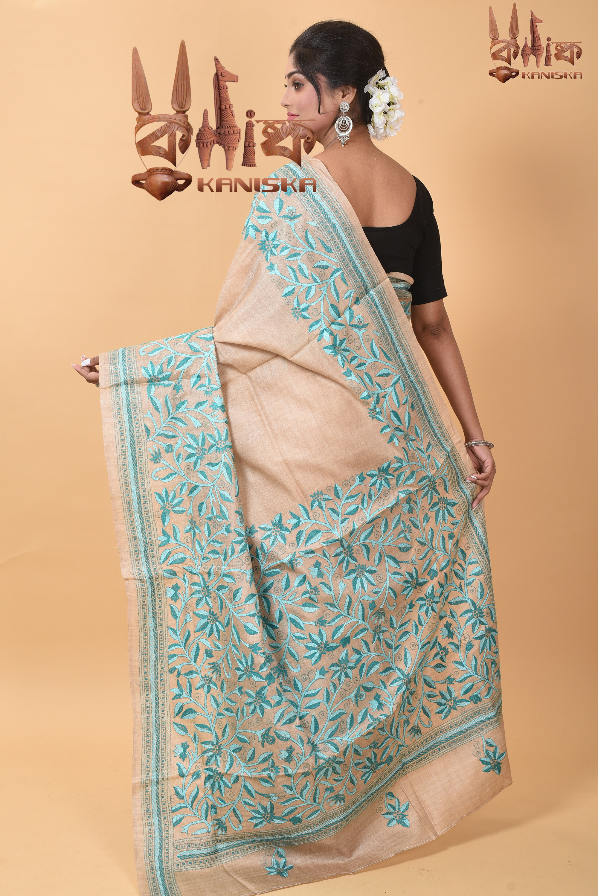 Tasar Kantha stitch Product Image